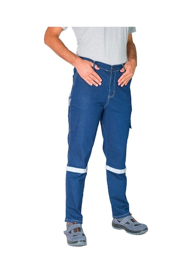 Likralı Kot Pantolon Mavi