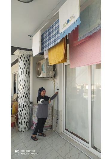 Yıldız Silver 3 Sıralı 175 Cm Boyunda Asansörlü Çamaşır Kurutucu Gümüş