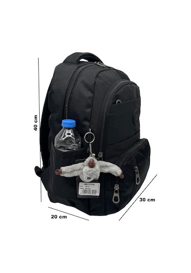 İlk Okul Çantası 3'lü Seti Unisex Çocuk İlkokul Çantası Bvt-8010 Siyah Siyah