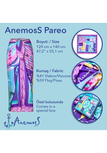 Anemoss Harmoni Viskon Pareo Pembe 120 140 Cm Pembe