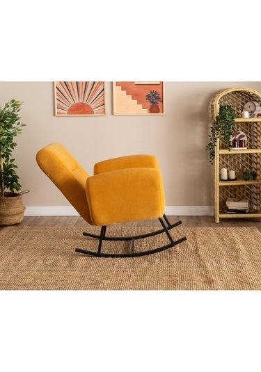 Pafu Kono Tv / Dinlenme / Baba / Emzirme Koltuğu Sallanan Sandalye - Bohem Hardal