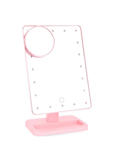 Sones Taşınabilir Led Dokunmatik Sensörlü Ayna Lamba Masaüstü Dolgu Işığı Pembe