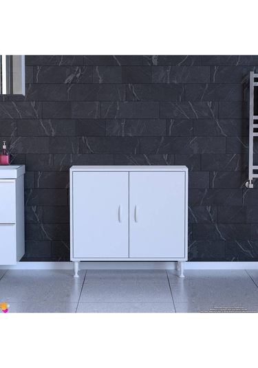 85 X 75 X 32,5 Cm Lik 2 Kapaklı 4 Göz Raf Dolap,organizatör Mutfak Dolabı Çok Amaçlı Dolap Beyaz