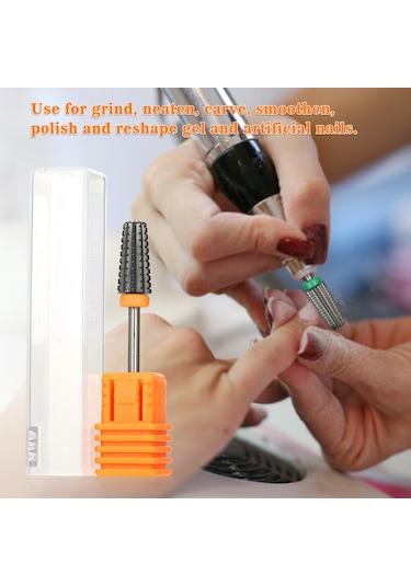 Teltree 5'li Tungsten Çelik Tırnak Freze Ucu Seti - 3/32'' İki Yönlü Gel Tırnak Temizleme Aparatı