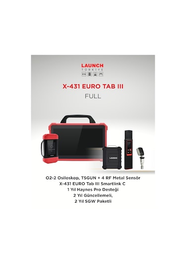 Launch X-431 Euro Tab Iıı Arıza Tespit Cihazı / Full