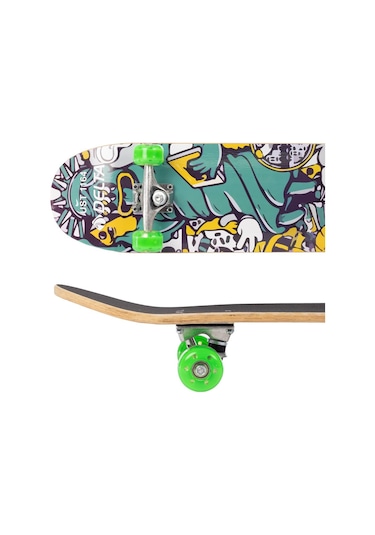 Delta Transparan Silikon Teker Üstü Zımparalı Kaykay - Ust 1164 Çok Renkli