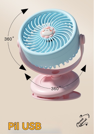 Aurora Yeni Ofis Klibi Mini Usb Şarj Küçük Fan Açık Kamp