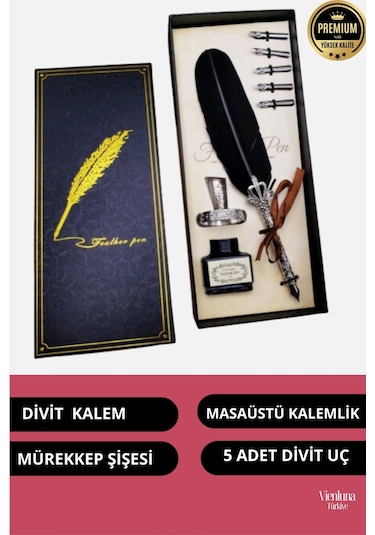 Özel Tasarım Öğretmen Sevgili Eş Manita Arkadaş Sevgililer Doğum Günü Premium Divit Hokka Kalem Seti