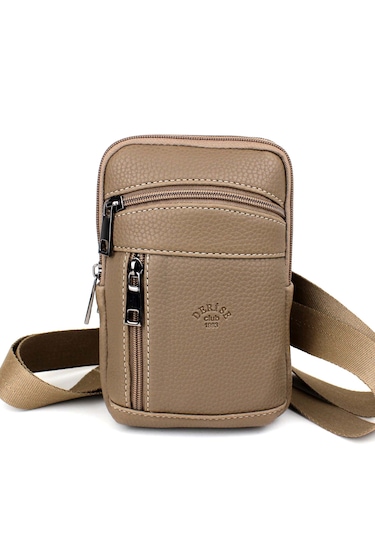 Vizon Erkek Çanta Omuz Askılı Çanta Postacı Erkek Omuz Çantası Vizon