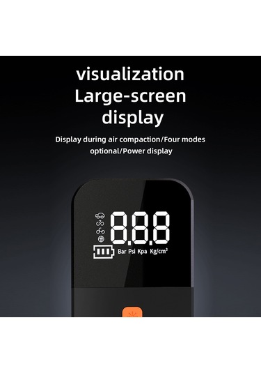 Teltree Siyah Akıllı Araç Zımpara Bombası: 5 Modlu Otomatik Durdurma, Büyük Sayısal Ekran, Led Işık Ve Powerbank Özelliği 3000mah Dahili Batarya