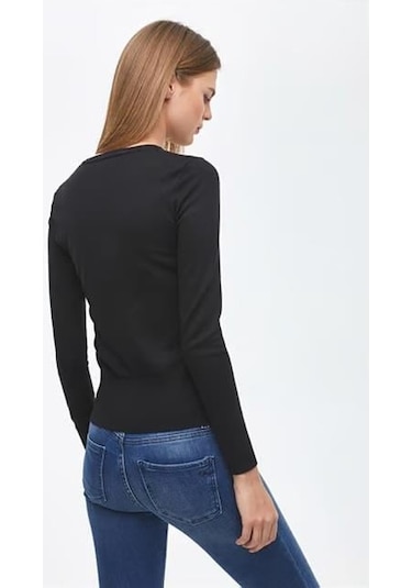 Ltb Lottıes Yuvarlak Yaka Siyah Kazak 301 Lacivert