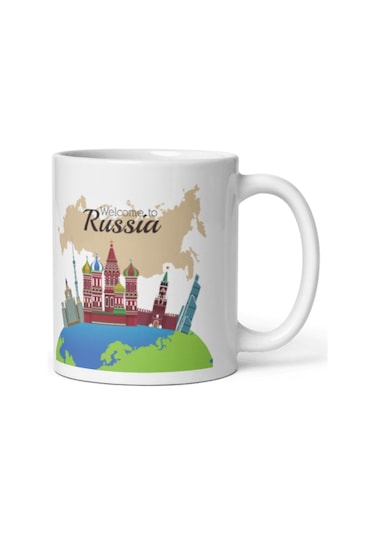 Rusya Kupa Bardak 2 Adet Seyahat Hatıra Russia Mug