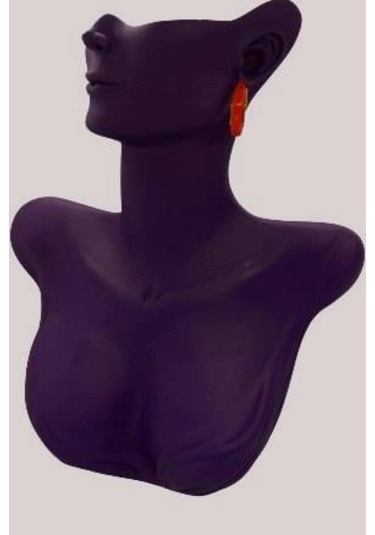 Kırmızı Renkli Halka Küpe - Kadın Kırmızı