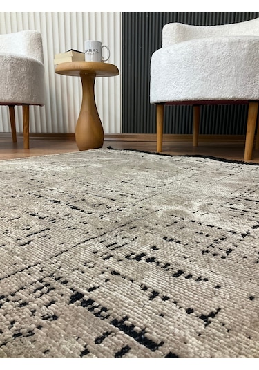 Şönil Dokuma Kayma Yapmaz Makinede Yıkanabilir Leke Tutmaz Kesme Bohem Kilim Vizon 2 Vizon Vizon