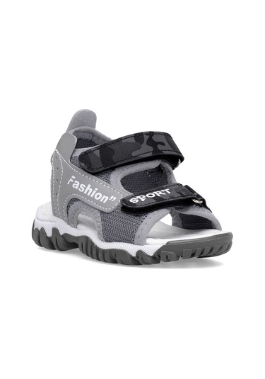 Elit Şa-b-022-25y Bebe Erkek Çocuk Düz Sandalet Gri Gri