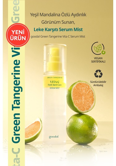 Yeşil Mandalina Özlü, Aydınlatıcı, Leke Karşıtı Serum Mist Goodal Green Tangerine Vita C Serum Mist
