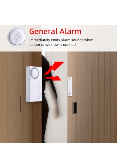 Sones 4'ü 1 Arada Kapı Mıknatısı Buzdolabı Gecikmeli Kapı Kapanma Zili Hırsızlık Önleme Alarmı 3v