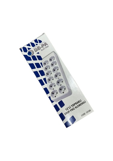 De-pa 12'li Topraklı Grup Priz Kablosuz 12100