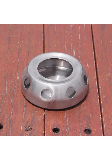 Yaleker 410 Paslanmaz Çelik Taşınabilir Alkol Ocağı - 4kg Yük Taşıma, Dürtüye Dayanıklı, Çadır, Doğa Yemeği Ve Piknik İçin Optimal Gümüş