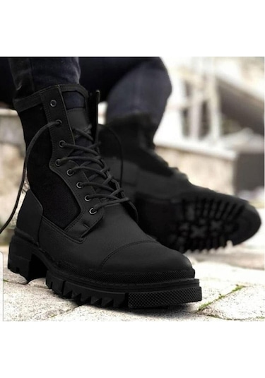 Konfores 1384 Unisex Anatomik Tabanlı Spor Bot - Nkt01384-siyah-3 Siyah