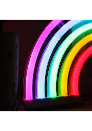 Mufunye Halloween Renkli Led Neon Işığı - Usb Ve 3xaa Pil Çift Besleme - Sürekli Aydınlatma Modu Beyaz