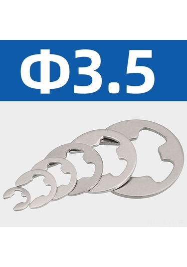 Youtek 304 Çelikten Yapılmış 120 Adet E Tipi Kalkan Tırnakları - 1.5mm'den 10mm'ye Çap Aralığı