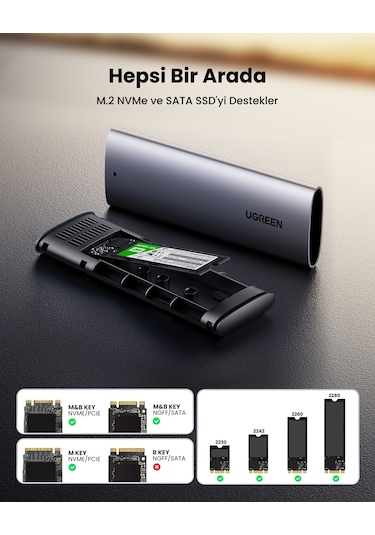 Ugreen M.2 Sata/nvme Sabit Disk Kutusu, 90264