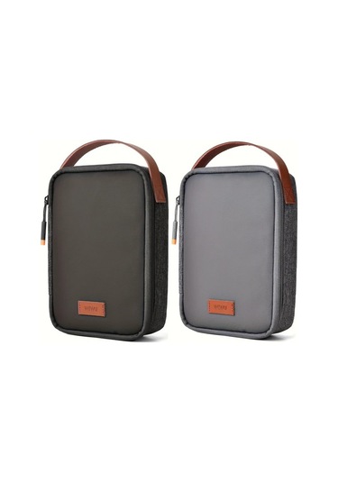 Fochsia Gri Seyahat Organizer Çantası Kablolar Şarj Cihazları İçin Dayanıklı