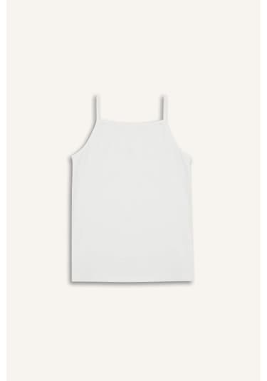 DeFacto Kız Çocuk Desenli 2'li İç Atlet E7058A825SPER105 Ekru