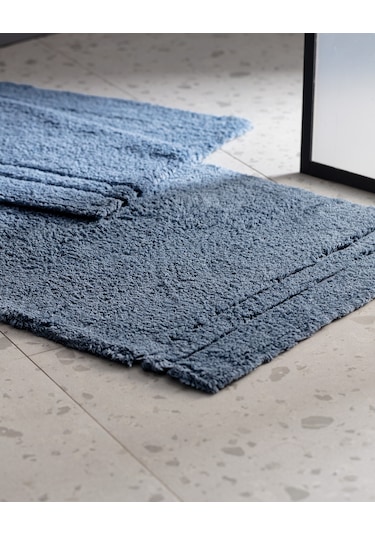 Farges 2'li Pamuklu Banyo Paspası - İndigo 8684427185285 Indigo