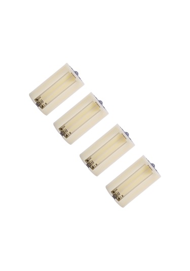 Maiyame 4 Adet Pil Dönüştürücü Kutu, Aa'dan D Boyutuna Çevirici, 3 Adet Aa Yuvarlak Pil Kullanıma Uygun, Beyaz Abs Malzeme, Taşınabilir Acil Durumlar İçin