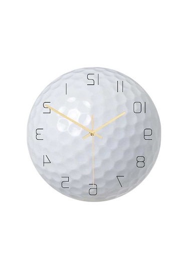 Pazly Yuvarlak Topu Suntek Spor Sessiz Saati Golf Golf Geçmeyen Duvar 12 '' Yj Çok Renkli