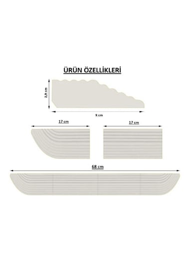 3yk.3d 2,9-3,5 cm Kapı Eşiği Rampası BEYAZ Tüm Robot Süpürge veTekerlekli Sandalyeler için
