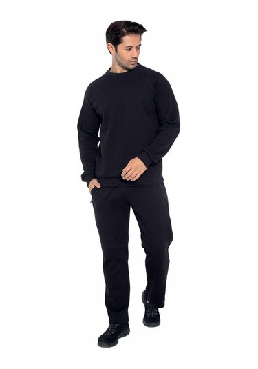 Crozwise Erkek Double Face Sweatshirt 6048-d Siyah