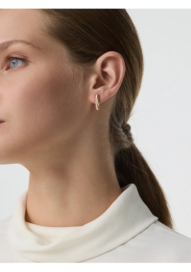 Lepta 925 Ayar Gümüş, Altın Kaplamalı Küpe 460872843 Diğer