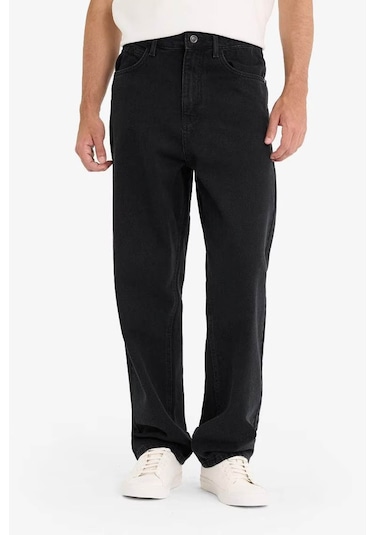 Defacto Baggy Fit Geniş Paça Siyah Erkek Jean Pantolon F2985ax/nm40 Siyah