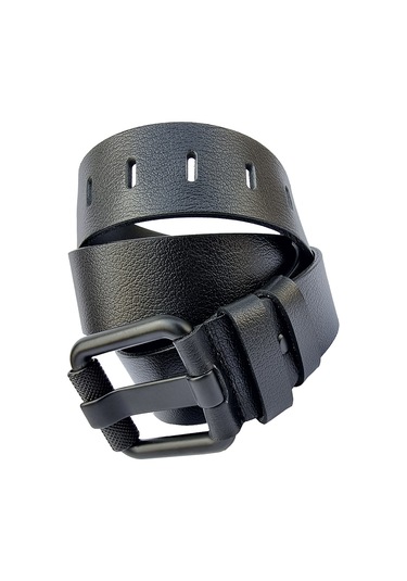 Rich Smith %100 Hakiki Deri Kemer Erkek Spor Siyah Roll Toka 4,2 Siyah