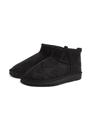 Pierre Cardin 52126 Süet İçi Kürklü Mini Boy Bilekte Kısa Kadın Bot Siyah