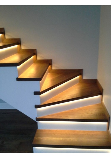 16 Basamak Led Profil Aydınlatma Takip Sistemi Beyaz