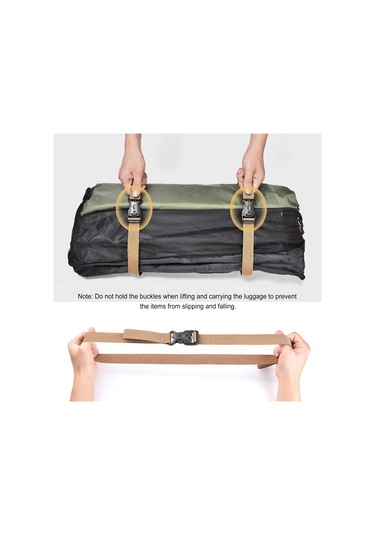 Xindoker Kahverengi Kamp Seyahat Paketleme Kayışları, 4 Adet, 135x2.5cm Pp Kordon, Taşınabilir Eşya Sabitleyici