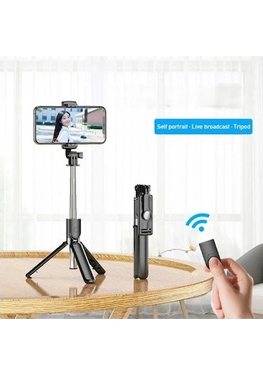 Vexor Uzaktan Kumandalı Tripod Özellikli Selfie Çubuğu