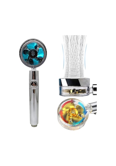 360 Derece Dönebilen Pervaneli Turbo Tazyikli Duş Başlığı