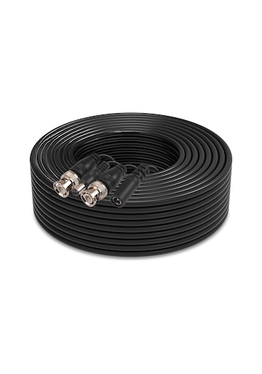 Vkemall Güvenlik Kamerası İçin 18.3m/60ft Uzunlukta Çiftli Video Güç Kablosu - Kolay Kurulum, Dayanıklı Ve Geniş Uyumluluk