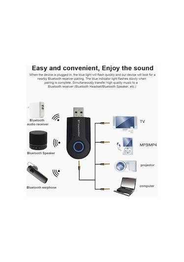 Bilgisayar Televizyon Tv Bluetooth Ses Vericisi Usb Kit Adaptörü