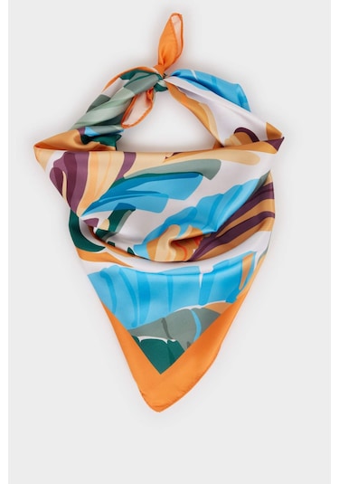 Defacto Kadın Desenli Fular G1577ax25wnog203 Turuncu