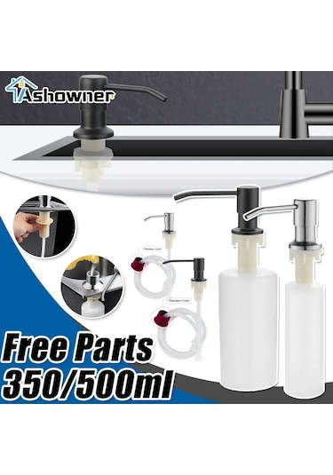 Set1-350ml-black-350/500ml Mutfak Sıvı Sabunluk Pompaları Mutfak Banyo Sabunluk Lavabo Sabun Şişesi Mutfak Aracı Şişe Aksesuarları