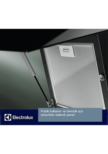 Electrolux LFV216K Extractiontech 60 Cm Duvar Tipi Cam Davlumbaz Siyah