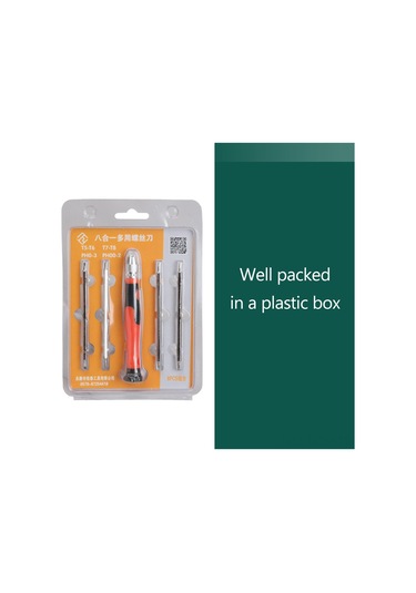 Suofeng 8 Fonksiyonlu Çok Amaçlı Tornavida Seti, Ev Tamir Aleti, 8 Farklı Uçlu Pratik Kullanım