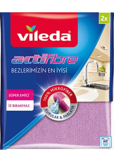Vileda 2'Li Actifibre Mikrofiber Bez