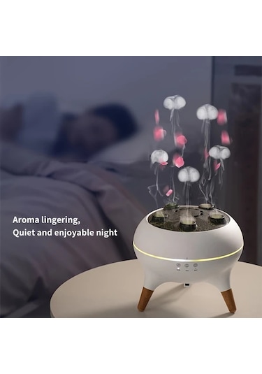 Motion003 Denizanası Şeklinde Aroma Difüzör Nemlendirici V80 Uzaktan Kumandalı 250ml Su Tankı